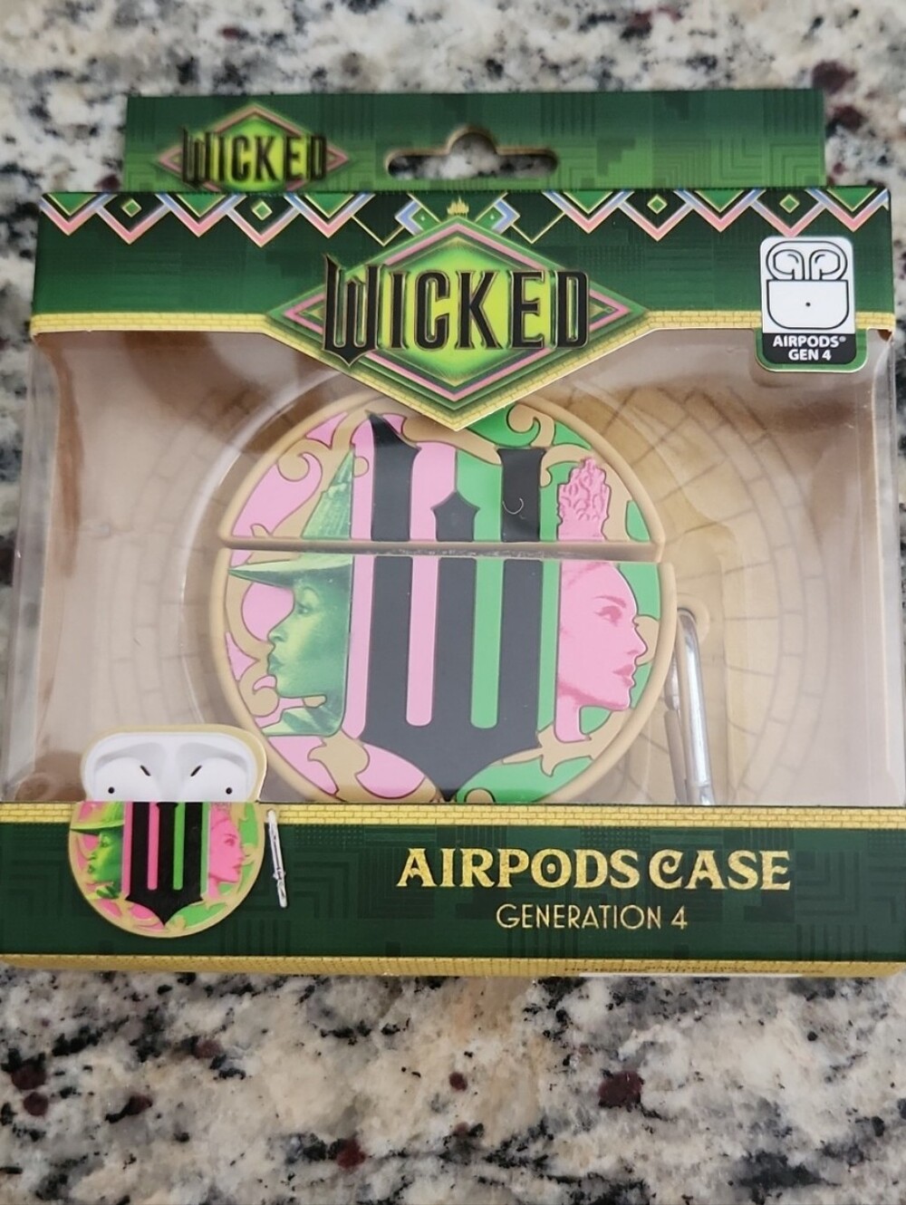 Wicked Pink & Green, Glinda & Elphaba Silhouette AirPods Pro Case - NIB Licensed